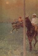 Edgar Degas Reinsman  before race oil painting artist